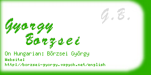 gyorgy borzsei business card